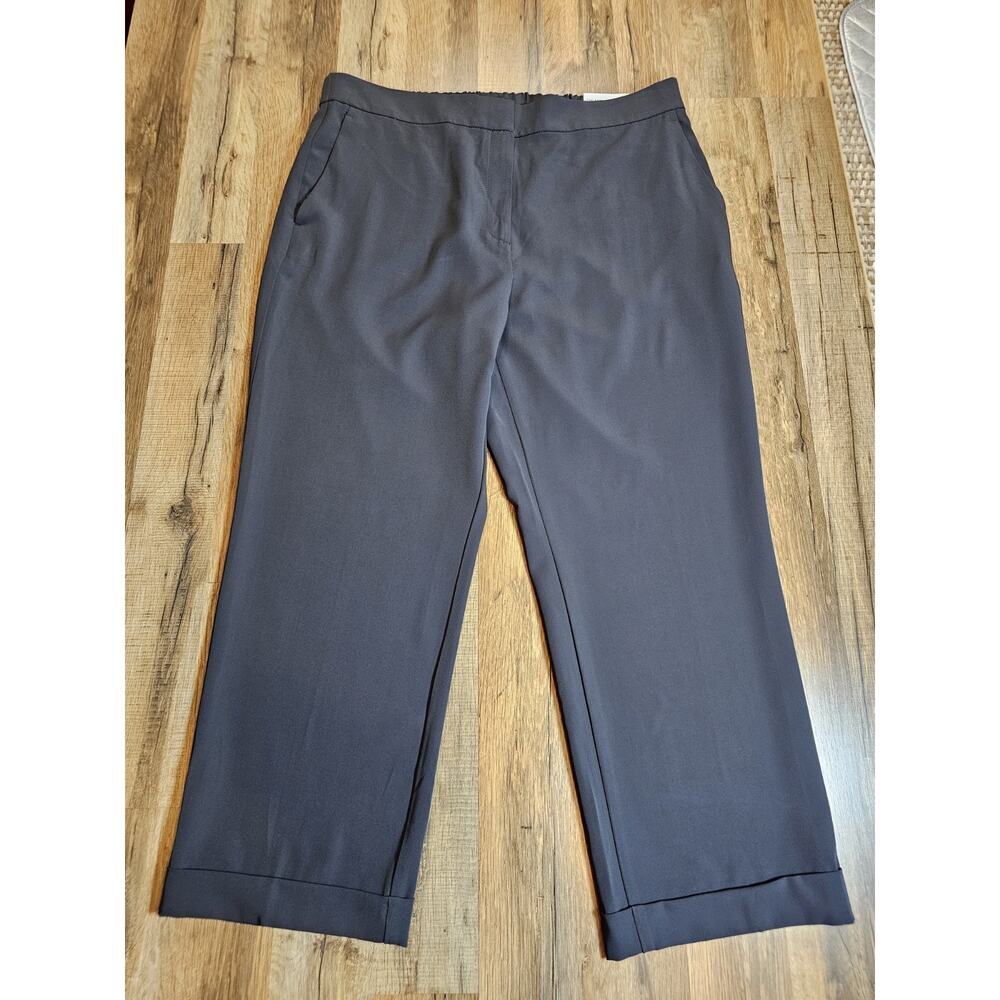 Ann Taylor The Easy Ankle Slim Leg High Rise Pants Size XL NWT Gray Career Dress
